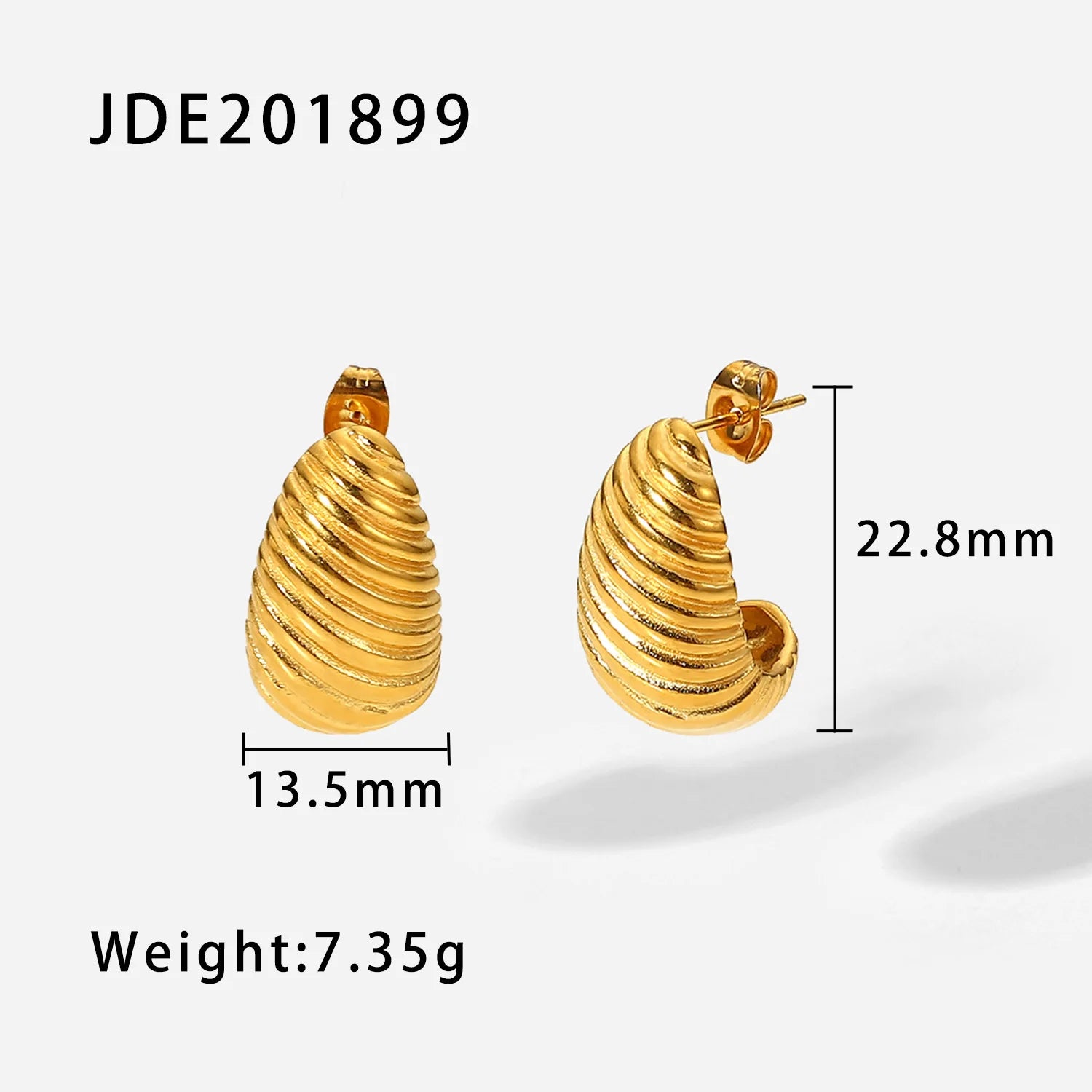 2025 Classic Trendy Wwomen's C Hoop Earrings 18K Gold-plated Stainless Steel Autumn and Winter Daily Accessories