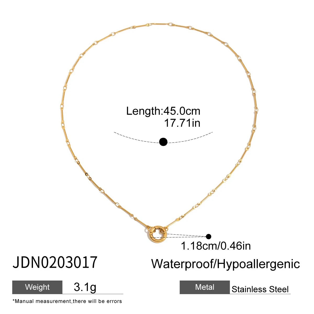 2025 Women's Fashion DIY Multi-Charm Pendant Necklace 18K Gold Plated Stainless Steel Chain Waterproof Jewelry for Daily Wear