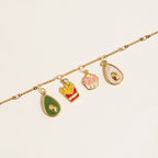 2025 Colored Oil Drop Gourmet Series Stainless Steel Pendant Accessories 18K Gold-plated Waterproof DIY Accessories