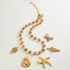 2025 Geometric Circles Stainless Steel Handmade Chains Necklace 18K Gold-plated Stackable Women's Necklace Waterproof