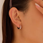 2025 Women's Cute Sweet Pink Zircon Stainless Steel Earrings Steel Color Can be Worn Daily or as a Gift