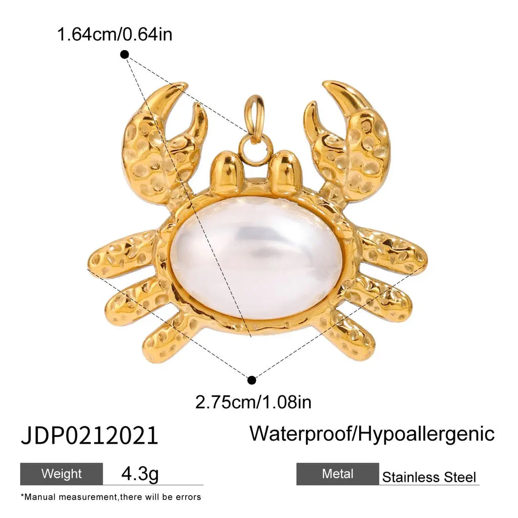 2025 Ocean Style Starfish Shell Building DIY Pendant Accessories 18K Gold-plated Stainless Steel Necklace Bracelet Accessories