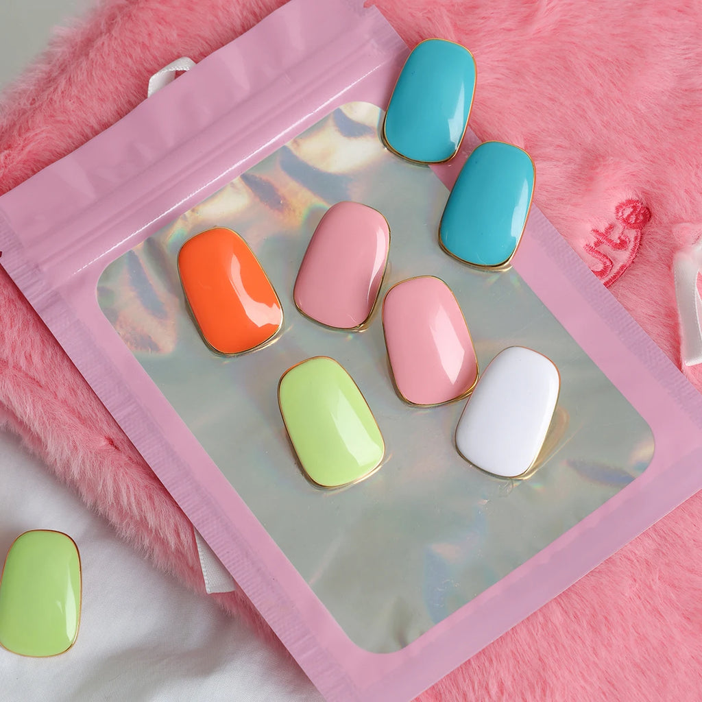 2025 Summer Colorful Geometric Square Oil Drop Earrings 18K Gold-plated Stainless Steel Women's Trendy Jewelry for Daily Holiday