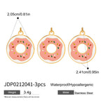 2025 Colored Oil Drop Gourmet Series Stainless Steel Pendant Accessories 18K Gold-plated Waterproof DIY Accessories