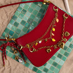 2025 Fashionable Fruit Heart Decorative Bag Pendant 18K Gold-plated Stainless Steel Bag Decoration Key Chain for Daliy