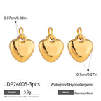 2025 Women's Fashion DIY Multi-Charm Pendant Necklace 18K Gold Plated Stainless Steel Chain Waterproof Jewelry for Daily Wear