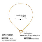 2025 Women's Fashion DIY Multi-Charm Pendant Necklace 18K Gold Plated Stainless Steel Chain Waterproof Jewelry for Daily Wear