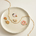 2025 Geometric Semi-arc Stainless Steel Handmade Chains Necklace 18K Gold-plated Women's Thin Chain Necklace Waterproof