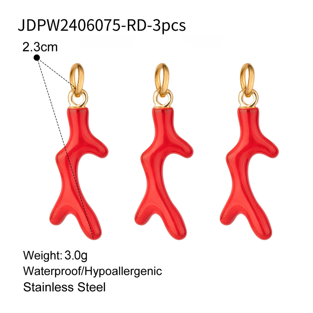 2025 Women's Fashion DIY Multi-Charm Pendant Necklace 18K Gold Plated Stainless Steel Chain Waterproof Jewelry for Daily Wear