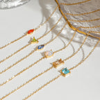 2025 Minimalism Birthstone Women's Chain Bracelet December Exquisite 18K Gold-plated Stainless Steel Waterproof Bracelet