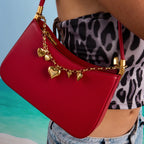 2025 Fashionable Fruit Heart Decorative Bag Pendant 18K Gold-plated Stainless Steel Bag Decoration Key Chain for Daliy