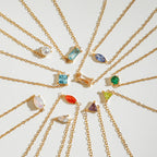 2025 Minimalism Birthstone Women's Chain Bracelet December Exquisite 18K Gold-plated Stainless Steel Waterproof Bracelet