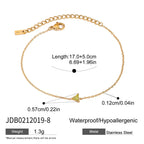 2025 Minimalism Birthstone Women's Chain Bracelet December Exquisite 18K Gold-plated Stainless Steel Waterproof Bracelet