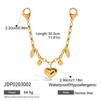 2025 Fashionable Fruit Heart Decorative Bag Pendant 18K Gold-plated Stainless Steel Bag Decoration Key Chain for Daliy