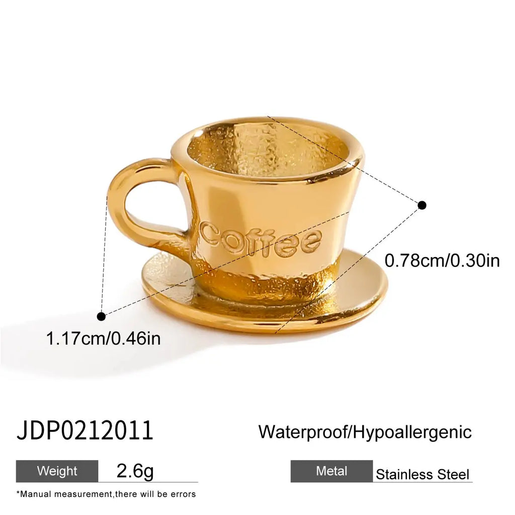 2025 Colored Oil Drop Gourmet Series Stainless Steel Pendant Accessories 18K Gold-plated Waterproof DIY Accessories