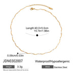 2025 Geometric Semi-arc Stainless Steel Handmade Chains Necklace 18K Gold-plated Women's Thin Chain Necklace Waterproof