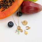 2025 Women's Fashion DIY Multi-Charm Pendant Necklace 18K Gold Plated Stainless Steel Chain Waterproof Jewelry for Daily Wear