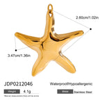 2025 Ocean Style Starfish Shell Building DIY Pendant Accessories 18K Gold-plated Stainless Steel Necklace Bracelet Accessories