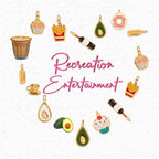 2025 Colored Oil Drop Gourmet Series Stainless Steel Pendant Accessories 18K Gold-plated Waterproof DIY Accessories