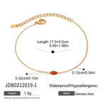 2025 Minimalism Birthstone Women's Chain Bracelet December Exquisite 18K Gold-plated Stainless Steel Waterproof Bracelet