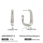 2025 Minimalist Classic 18K Gold Color Plated Wave Hammer Texture C-Shaped Earrings Hypoallergenic Stainless Steel Women Jewelry