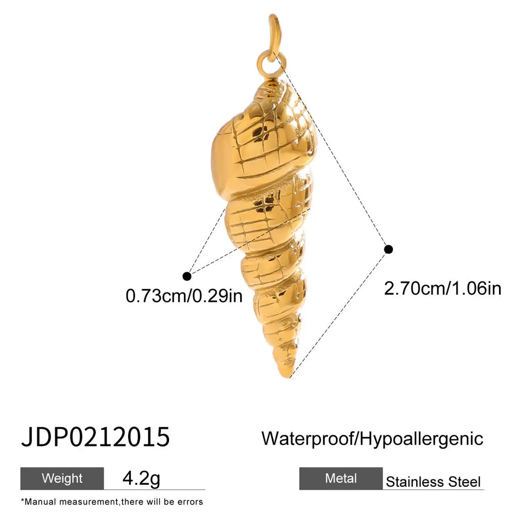 2025 Ocean Style Starfish Shell Building DIY Pendant Accessories 18K Gold-plated Stainless Steel Necklace Bracelet Accessories