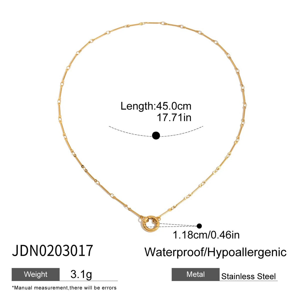 2025 Women's Fashion DIY Multi-Charm Pendant Necklace 18K Gold Plated Stainless Steel Chain Waterproof Jewelry for Daily Wear