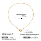 2025 Women's Fashion DIY Multi-Charm Pendant Necklace 18K Gold Plated Stainless Steel Chain Waterproof Jewelry for Daily Wear