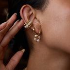 2025 Exquisite Simple Women's Pearl Ear Clips 18K Gold-plated Stainless Steel Daily Versatile Accessories