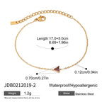 2025 Minimalism Birthstone Women's Chain Bracelet December Exquisite 18K Gold-plated Stainless Steel Waterproof Bracelet
