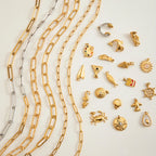 2025 Daily Simplicity Chain Necklace 18K Gold-plated Stainless Steel Stackable Necklace Charm Bicolor Necklace