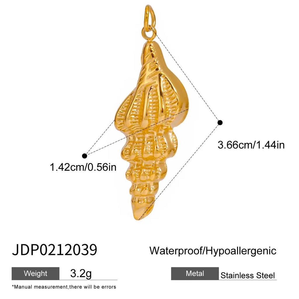 2025 Ocean Style Starfish Shell Building DIY Pendant Accessories 18K Gold-plated Stainless Steel Necklace Bracelet Accessories