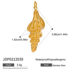 2025 Ocean Style Starfish Shell Building DIY Pendant Accessories 18K Gold-plated Stainless Steel Necklace Bracelet Accessories