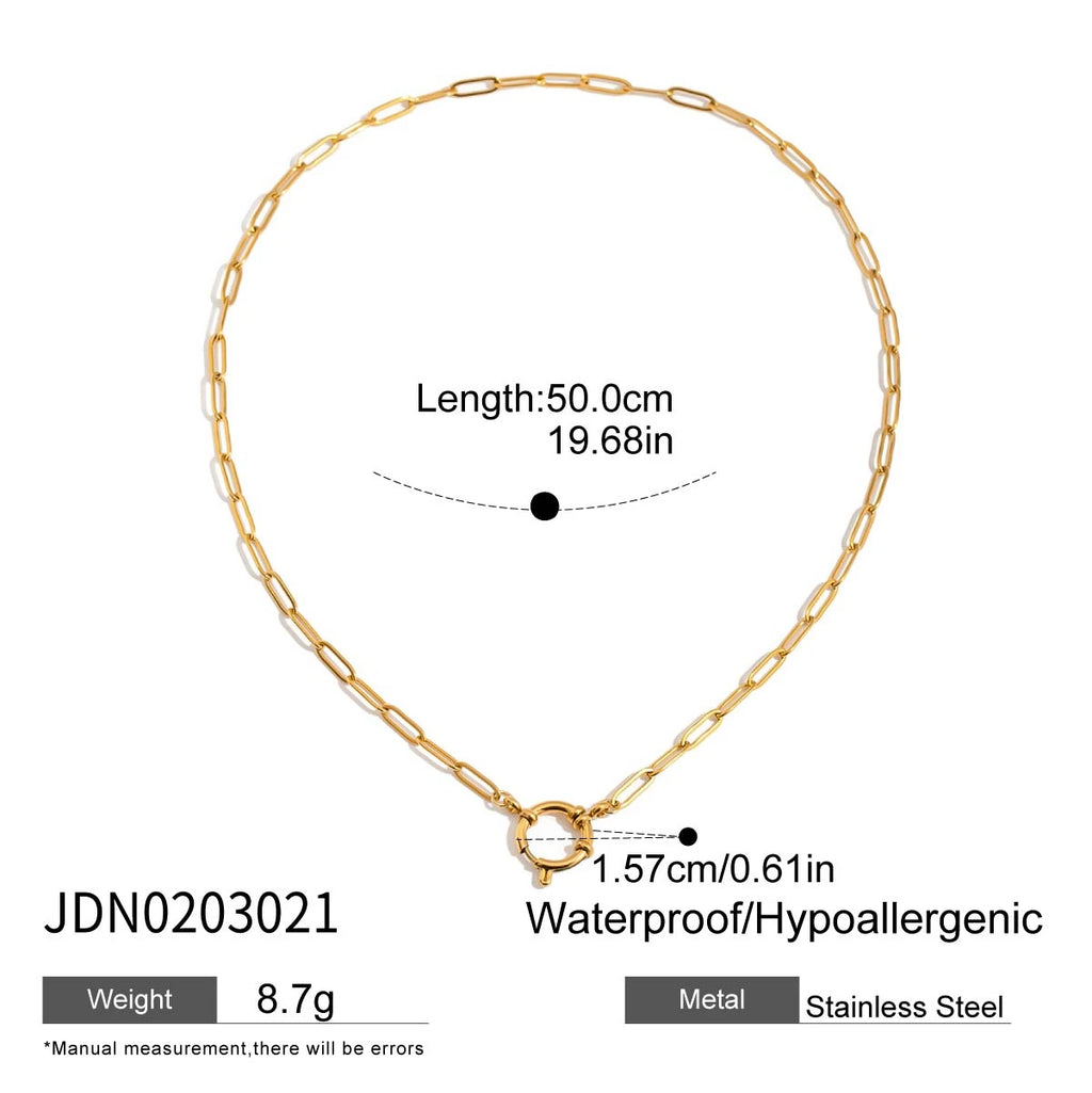 2025 Women's Fashion DIY Multi-Charm Pendant Necklace 18K Gold Plated Stainless Steel Chain Waterproof Jewelry for Daily Wear