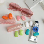 2025 Summer Colorful Geometric Square Oil Drop Earrings 18K Gold-plated Stainless Steel Women's Trendy Jewelry for Daily Holiday