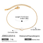 2025 Minimalism Birthstone Women's Chain Bracelet December Exquisite 18K Gold-plated Stainless Steel Waterproof Bracelet