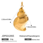 2025 Ocean Style Starfish Shell Building DIY Pendant Accessories 18K Gold-plated Stainless Steel Necklace Bracelet Accessories