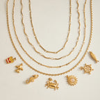 2025 Geometric Semi-arc Stainless Steel Handmade Chains Necklace 18K Gold-plated Women's Thin Chain Necklace Waterproof