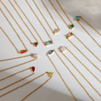 2025 Minimalism Birthstone Women's Chain Bracelet December Exquisite 18K Gold-plated Stainless Steel Waterproof Bracelet