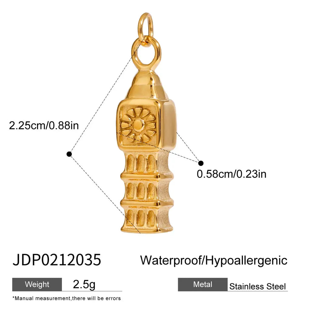 2025 Ocean Style Starfish Shell Building DIY Pendant Accessories 18K Gold-plated Stainless Steel Necklace Bracelet Accessories