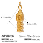 2025 Ocean Style Starfish Shell Building DIY Pendant Accessories 18K Gold-plated Stainless Steel Necklace Bracelet Accessories