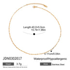 2025 Geometric Semi-arc Stainless Steel Handmade Chains Necklace 18K Gold-plated Women's Thin Chain Necklace Waterproof