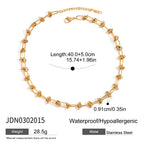 2025 Geometric Circles Stainless Steel Handmade Chains Necklace 18K Gold-plated Stackable Women's Necklace Waterproof