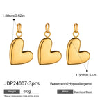 2025 Women's Fashion DIY Multi-Charm Pendant Necklace 18K Gold Plated Stainless Steel Chain Waterproof Jewelry for Daily Wear