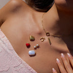 2025 Women's Fashion DIY Multi-Charm Pendant Necklace 18K Gold Plated Stainless Steel Chain Waterproof Jewelry for Daily Wear